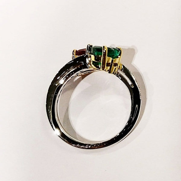 Ruby and Emerald Ring - Far East Gems & Jewellery