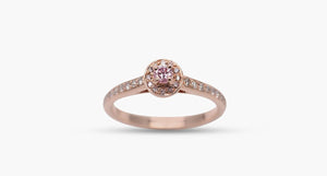 Round Pink Diamond Ring, 0.07ct - Far East Gems & Jewellery