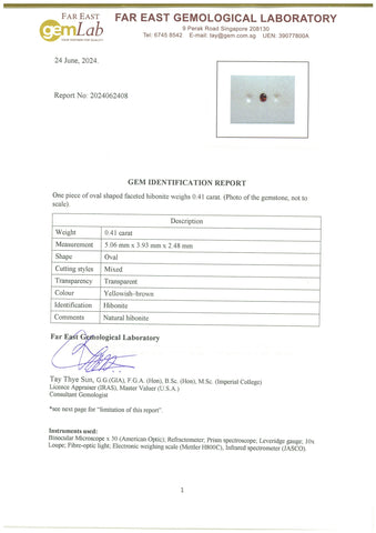 Hibonite 0.41ct Burma - Far East Gems & Jewellery