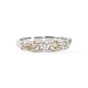 Yellow Diamonds & Diamond Ring, 2.65g - Far East Gems & Jewellery