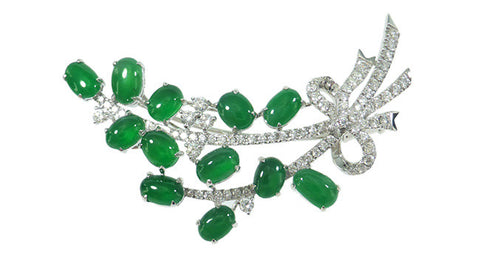 Imperial Jade Brooch 4.85ct - Far East Gems & Jewellery