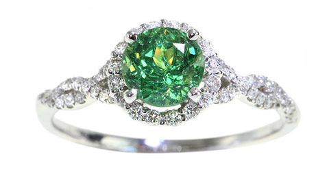 Demantoid Garnet Ring 1.30ct - Far East Gems & Jewellery