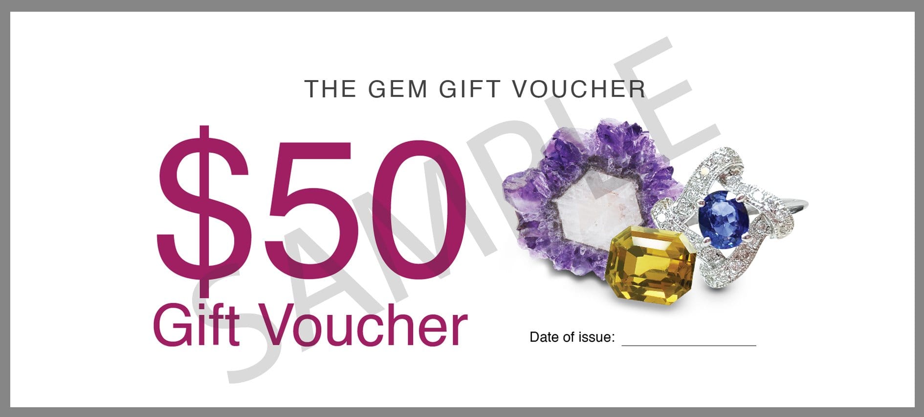 The Gem Gift Voucher -  $50 - Far East Gems & Jewellery