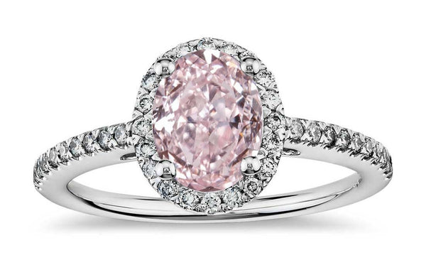 Fancy Intense Purplish Pink Diamond VS2 OVAL 0.31ct - Far East Gems & Jewellery