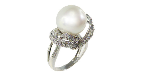 Pearl Ring with Diamond - Far East Gems & Jewellery