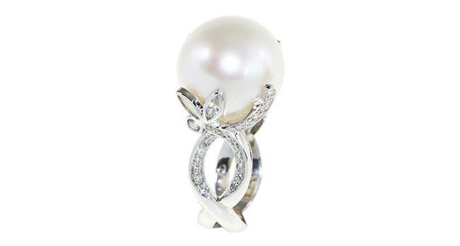 Imperial Pearl Ring with Diamond - Far East Gems & Jewellery
