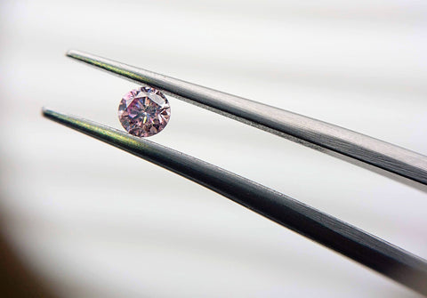 Pink Diamond 0.15ct Round Fancy Purple Pink - Far East Gems & Jewellery