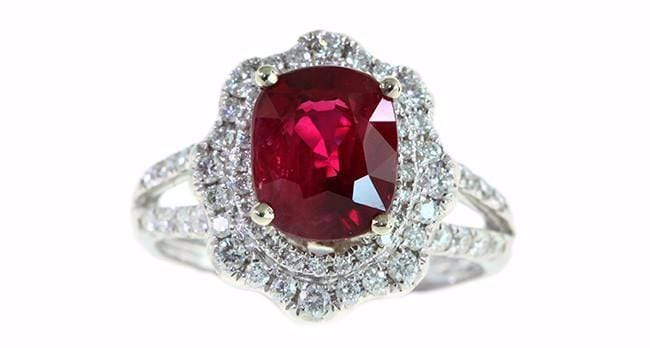 Ruby Diamond Ring 3.08ct - Far East Gems & Jewellery