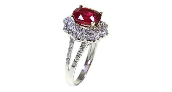 Ruby Diamond Ring 3.08ct - Far East Gems & Jewellery