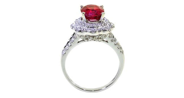 Ruby Diamond Ring 3.08ct - Far East Gems & Jewellery
