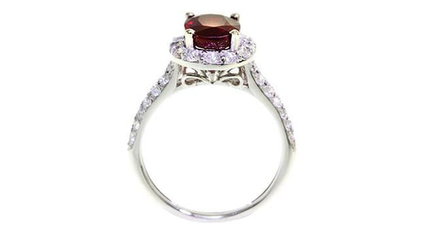 Ruby Ring 2.19ct 18k white gold with Diamonds - Far East Gems & Jewellery