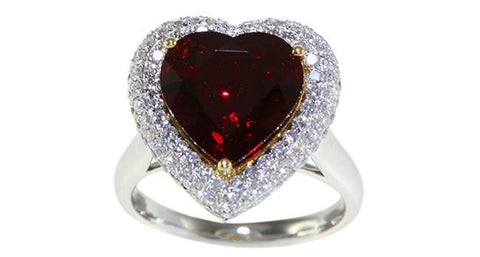 Ruby diamond ring 4.11ct - Far East Gems & Jewellery