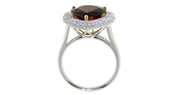 Ruby diamond ring 4.11ct - Far East Gems & Jewellery