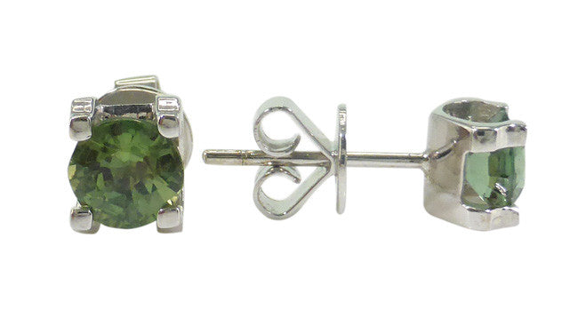 Green Sapphire Earrings - Far East Gems & Jewellery