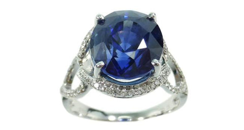 Blue Sapphire Ring 5.46ct - Far East Gems & Jewellery