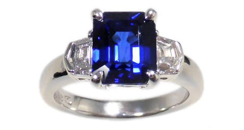 Vivid Blue Sapphire Ring 4.00ct - Far East Gems & Jewellery