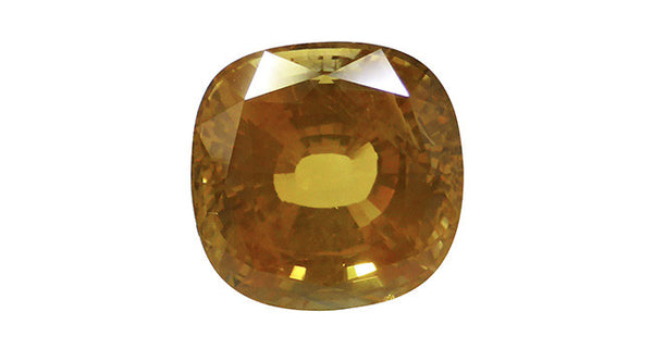 Yellow Sapphire, Cushion Cut 6.23ct - Far East Gems & Jewellery