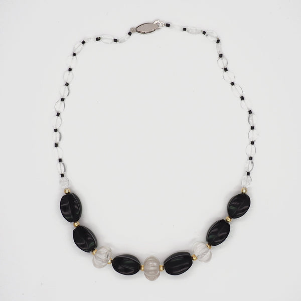 Onyx and Quartz Necklace - Far East Gems & Jewellery