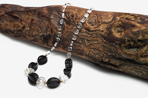 Onyx and Quartz Necklace - Far East Gems & Jewellery