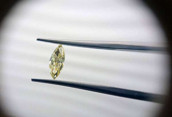 Fancy Yellow Diamond 0.54ct Marquise shape - Far East Gems & Jewellery