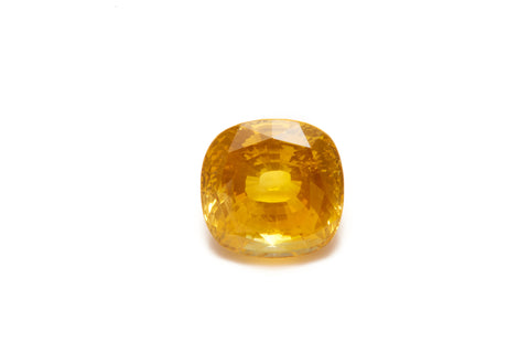 Yellow Sapphire, Cushion Cut 6.23ct - Far East Gems & Jewellery